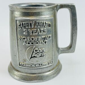 VTG Carson Pewter ConAgra Safety Award Mug Council Bluffs Iowa Advertising
